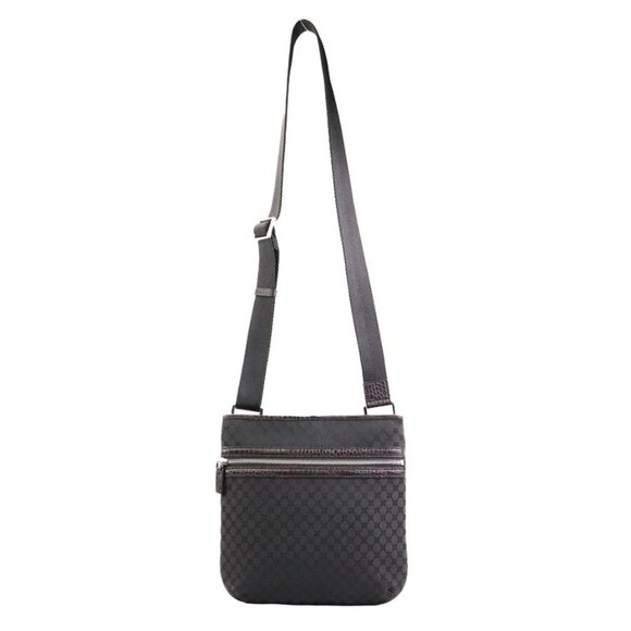 CELINE Macadam Crossbody Shoulder Bag Dark Brown Canvas/Leather - Picture 14 of 14